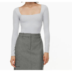 Artizia Babaton Contour Square neck Long sleeve Bodysuit